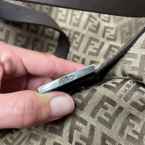 Fendi | Vintage Zucchino Shoulder Bag in Brown FF Monogram Logo - Picture 15 of 17